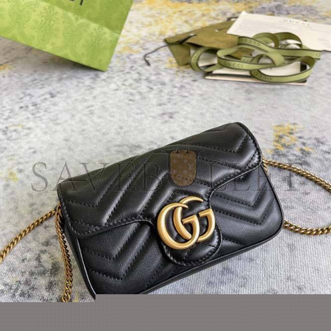 g*u*i marmont matelasse leather S*per mini bag 476433 (19.5*10.2*5.1cm)